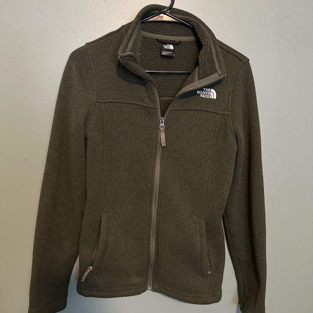 The North Face Forest Green Full-Zip Fleece